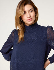 High Neck Shift Dress