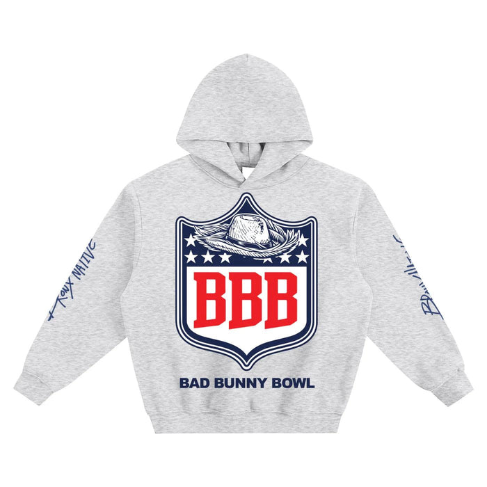 Bad Bunny Bowl Fleeced Boxy Hoodie