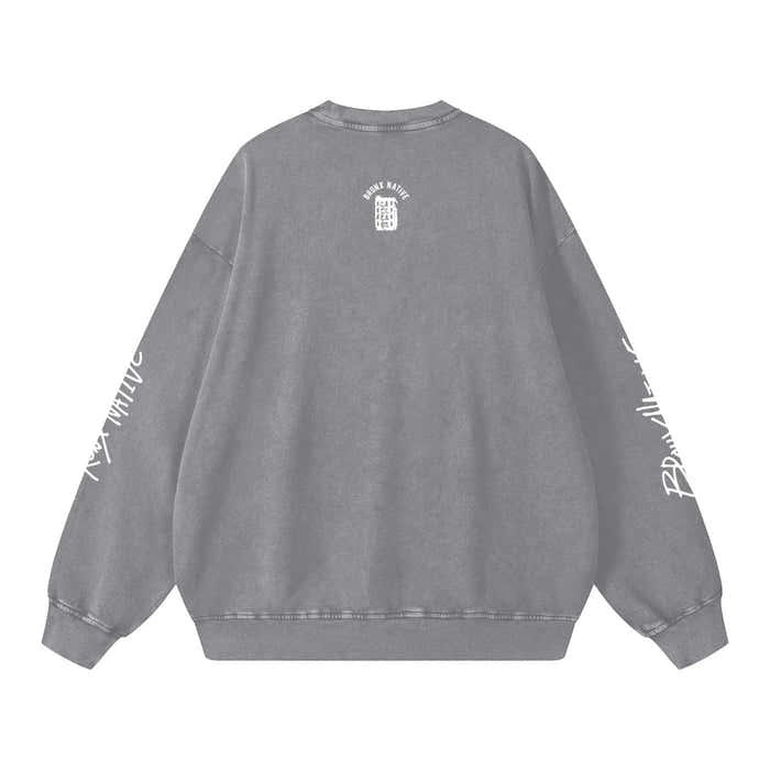 Bad Bunny Bowl Snow Washed Oversized Sweatshirt