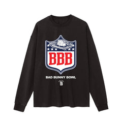 Bad Bunny Bowl Vintage Washed Long Sleeve T-Shirt