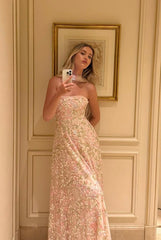 Cute A Line Strapless Floral Lace Sleeveless Formal For Women Girls Teens Prom Dresses N2303）