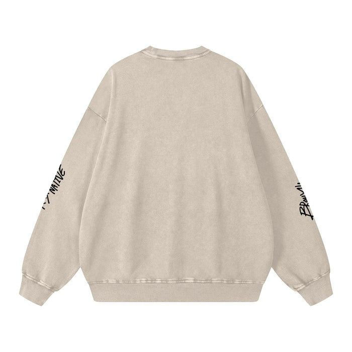 Benito Bowl Snow Washed Oversized Sweatshirt