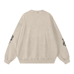 Benito Bowl Snow Washed Oversized Sweatshirt
