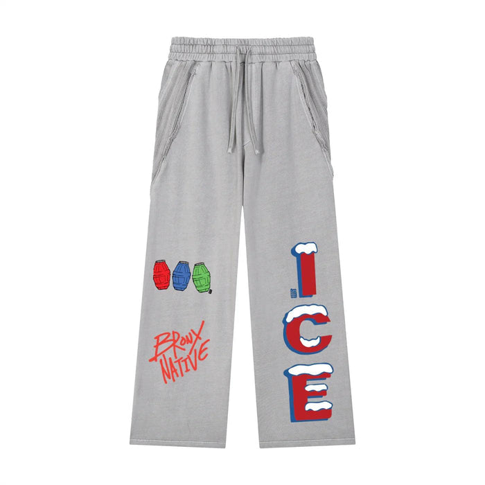 Bodega Dreams Snow Washed Tape Raw Edge Sweatpants