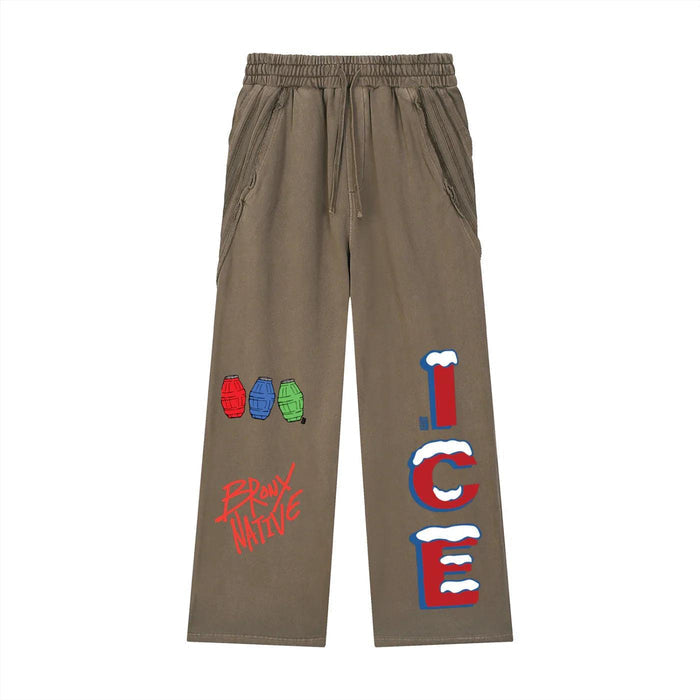 Bodega Dreams Snow Washed Tape Raw Edge Sweatpants