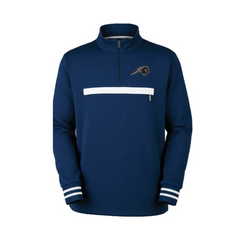 Boys Atlas 1/4 Zip, Garb, navy, chest stripe with horse logo
