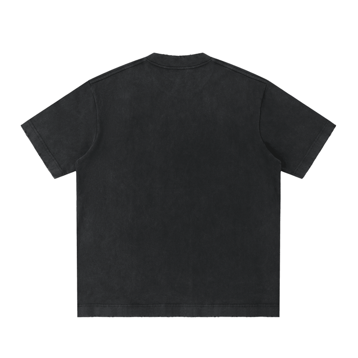 Bronx Coded Heavyweight Vintage Washed Frayed T-Shirt by Bronx Native for New York summer
