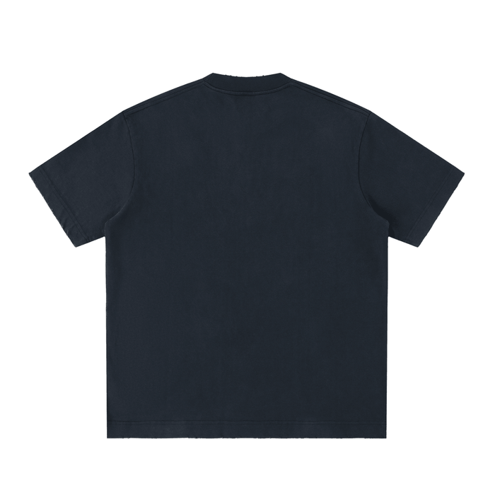 Bronx Coded Heavyweight Vintage Washed Frayed T-Shirt by Bronx Native for New York summer