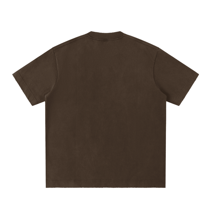Bronx Coded Heavyweight Vintage Washed Frayed T-Shirt by Bronx Native for New York summer