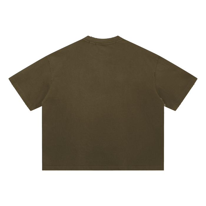 Bronx Coded Unisex Sun Fade Distressed Boxy T-Shirt by Bronx Native for New York summer