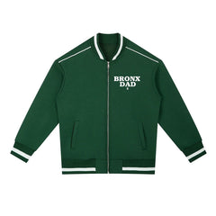 Bronx Dad Contrast Piping Zip Coaches Bomber Jacket by Bronx Native