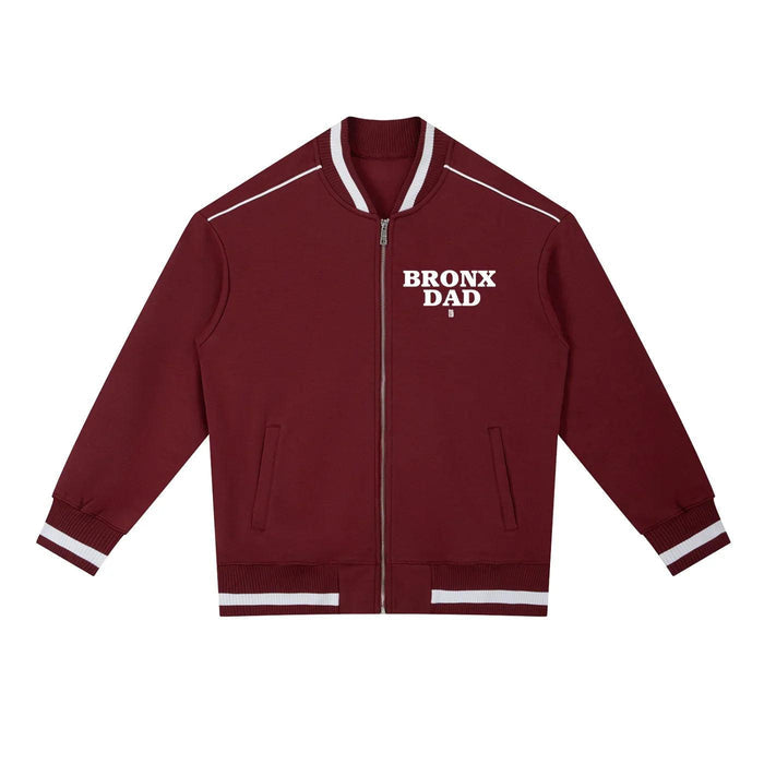 Bronx Dad Contrast Piping Zip Coaches Bomber Jacket by Bronx Native