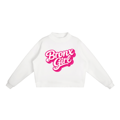 Bronx Girl Essential Fleece Mock-Neck Crew Sweatshirt by Bronx Native