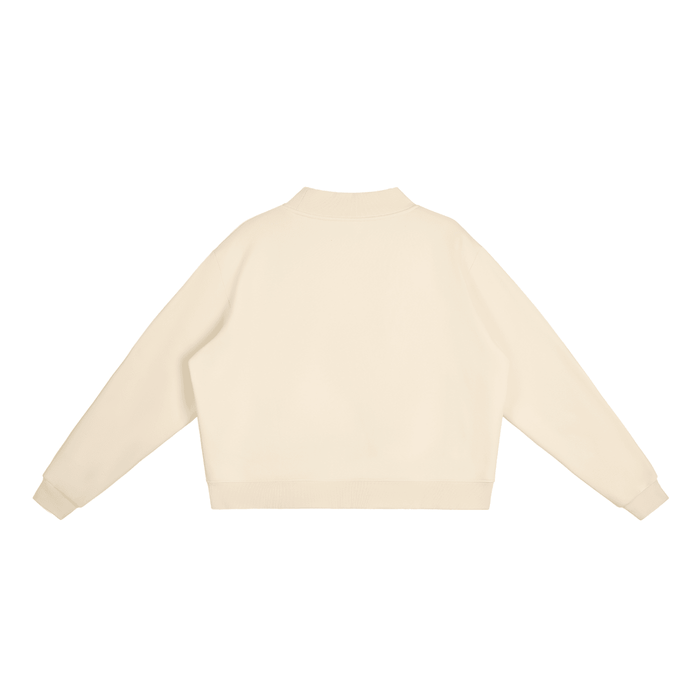 Bronx Girls Do It Better Essential Fleece Mock-Neck Crew Sweatshirt by Bronx Native