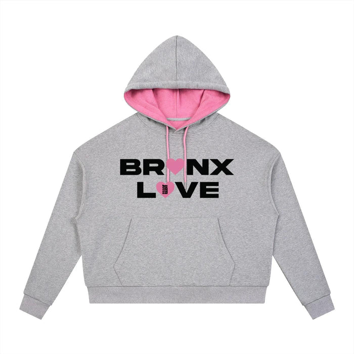 Bronx LOVE 🩷 Contrast Drawstring Hoodie