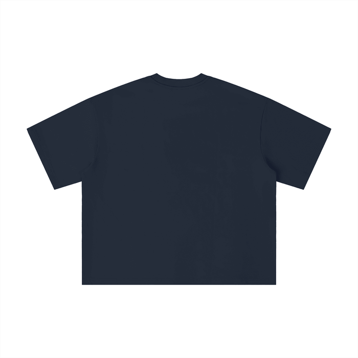 Dark navy plain t-shirt, minimalist streetwear style for casual urban fashion