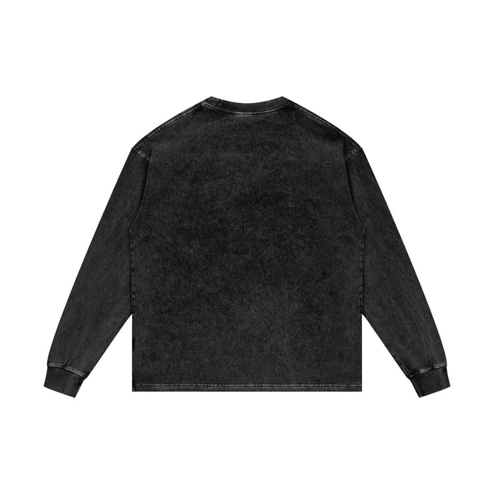 Bronx Native Bodega Ice Acid Wash Oversize Long Sleeve T-Shirt