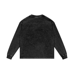Bronx Native Bodega Ice Acid Wash Oversize Long Sleeve T-Shirt