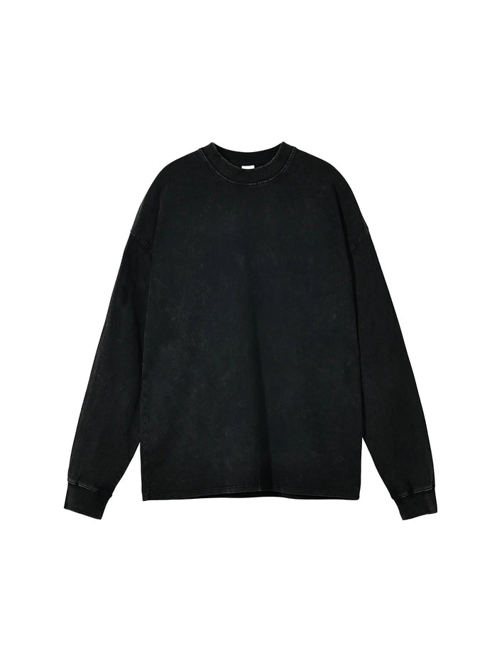 Bronx Native Bodega Ice Acid Wash Oversize Long Sleeve T-Shirt