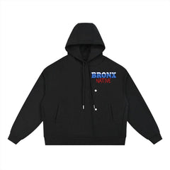 Bronx Native ❄️ Boxy Button Placket Hoodie