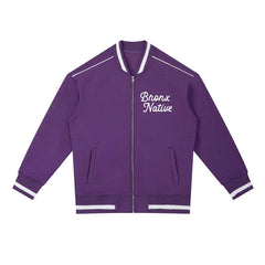 Bronx Native Classy Contrast Piping Zip Bomber Jacket by Bronx Native for New York summer