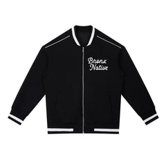 Bronx Native Classy Contrast Piping Zip Bomber Jacket by Bronx Native for New York summer