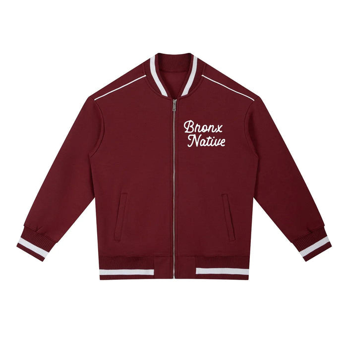 Bronx Native Classy Contrast Piping Zip Bomber Jacket by Bronx Native for New York summer