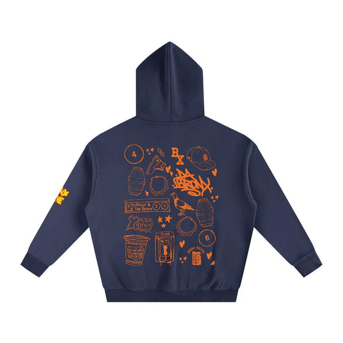 Bronx Native Icons Oversize Fleeced Hoodie