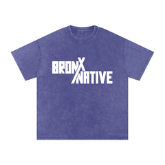 Bronx Native Snow Washed Oversized Cotton T-Shirt by Bronx Native
