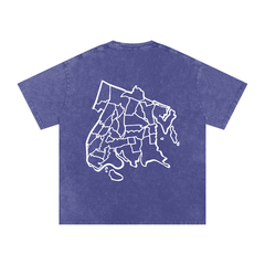 Bronx Native Snow Washed Oversized Cotton T-Shirt by Bronx Native