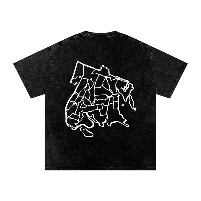 Bronx Native Snow Washed Oversized Cotton T-Shirt by Bronx Native