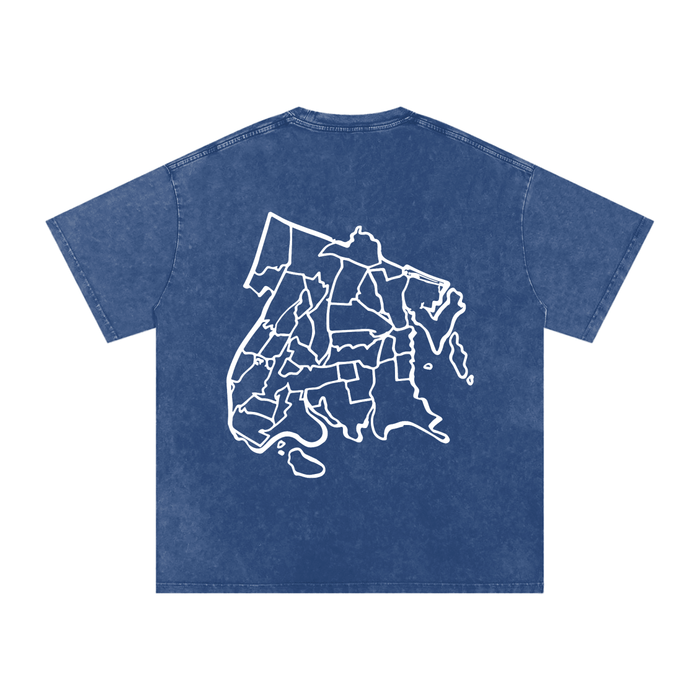 Bronx Native Snow Washed Oversized Cotton T-Shirt by Bronx Native