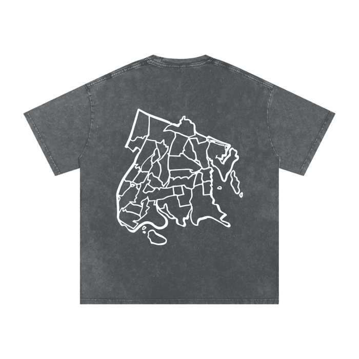 Bronx Native Snow Washed Oversized Cotton T-Shirt by Bronx Native