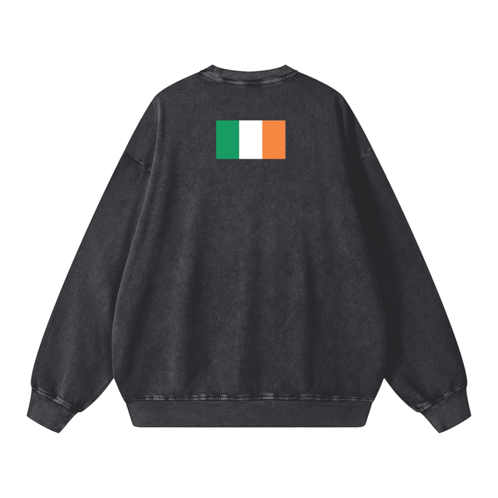 Bronx Native x St. Patty's Day "All Rainbows Lead to The Bronx" Limited Ed. Snow Washed Oversized Sweatshirt by Bronx Native