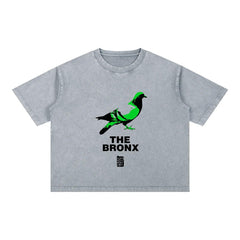 Bronx Pidgeon Mineral Wash Boxy Cotton T-Shirt