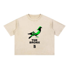 Bronx Pidgeon Mineral Wash Boxy Cotton T-Shirt