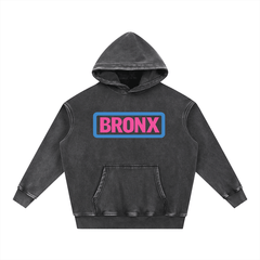 BRONX Snow Wash Fleece Oversize Hoodie by Bronx Native for New York summer