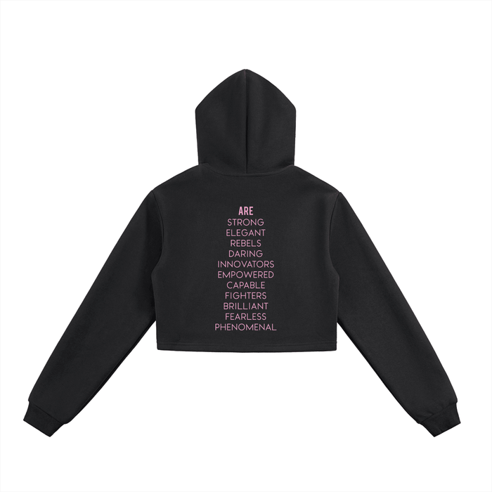 Bronx Women Are Essential Cropped Zip-Up Hoodie
