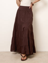 Jersey Band Tiered Skirt