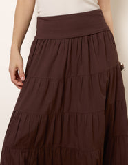 Jersey Band Tiered Skirt