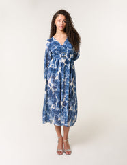 Ring Belt Print Dress