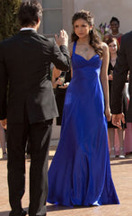 Chic Mermaid Halter Royal Blue Wedding Guest Dresses Long Prom Formal Dresses AB1852