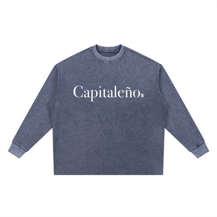 Capitaleño Mineral Wash Waffle Oversized T-Shirt