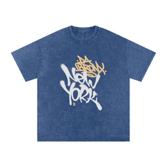 Da Bronx Snow Washed Oversized Cotton T-Shirt
