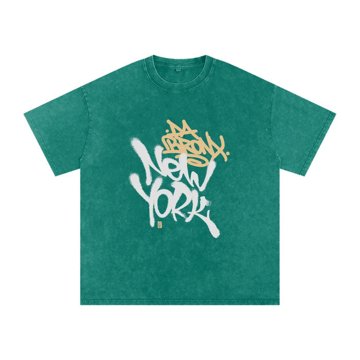 Da Bronx Snow Washed Oversized Cotton T-Shirt