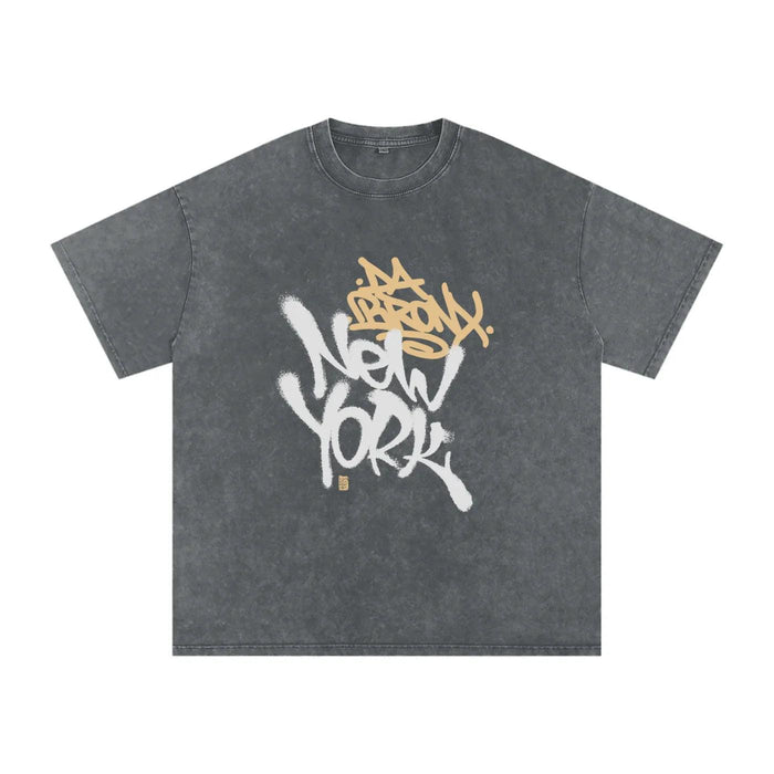Da Bronx Snow Washed Oversized Cotton T-Shirt