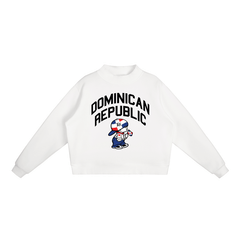 Dominican Republic Essential Fleece Mock-Neck Crew Sweatshirt