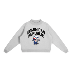 Dominican Republic Essential Fleece Mock-Neck Crew Sweatshirt