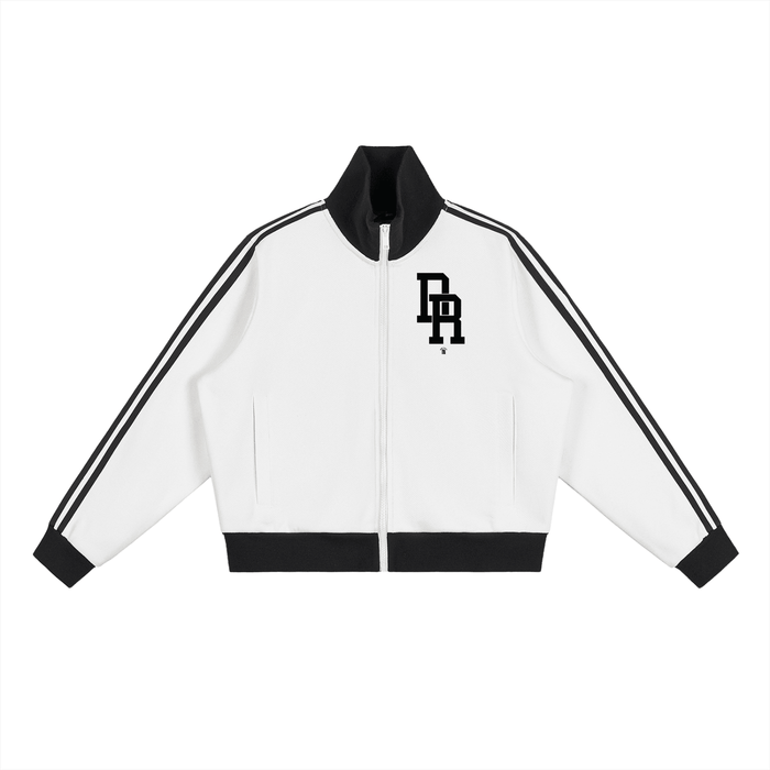 DR Independence Contrast Side Stripe Fleece Cropped Track Jacket