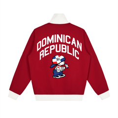 DR Independence Contrast Side Stripe Fleece Track Jacket by Bronx Native for New York summer